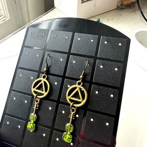AA pendent guitar earrings